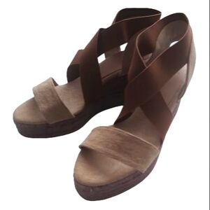 Castaner Women's Espadrilles Wedge Sandals Brown Size 39 NEW